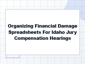 Organizing Idaho Damage Spreadsheets for Jury Compensation