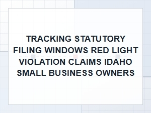 Idaho Small Business Guide to Red Light Claim Filing Steps